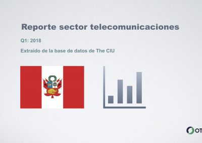 Perú: 1Q-2018 Sector Telecomunicaciones